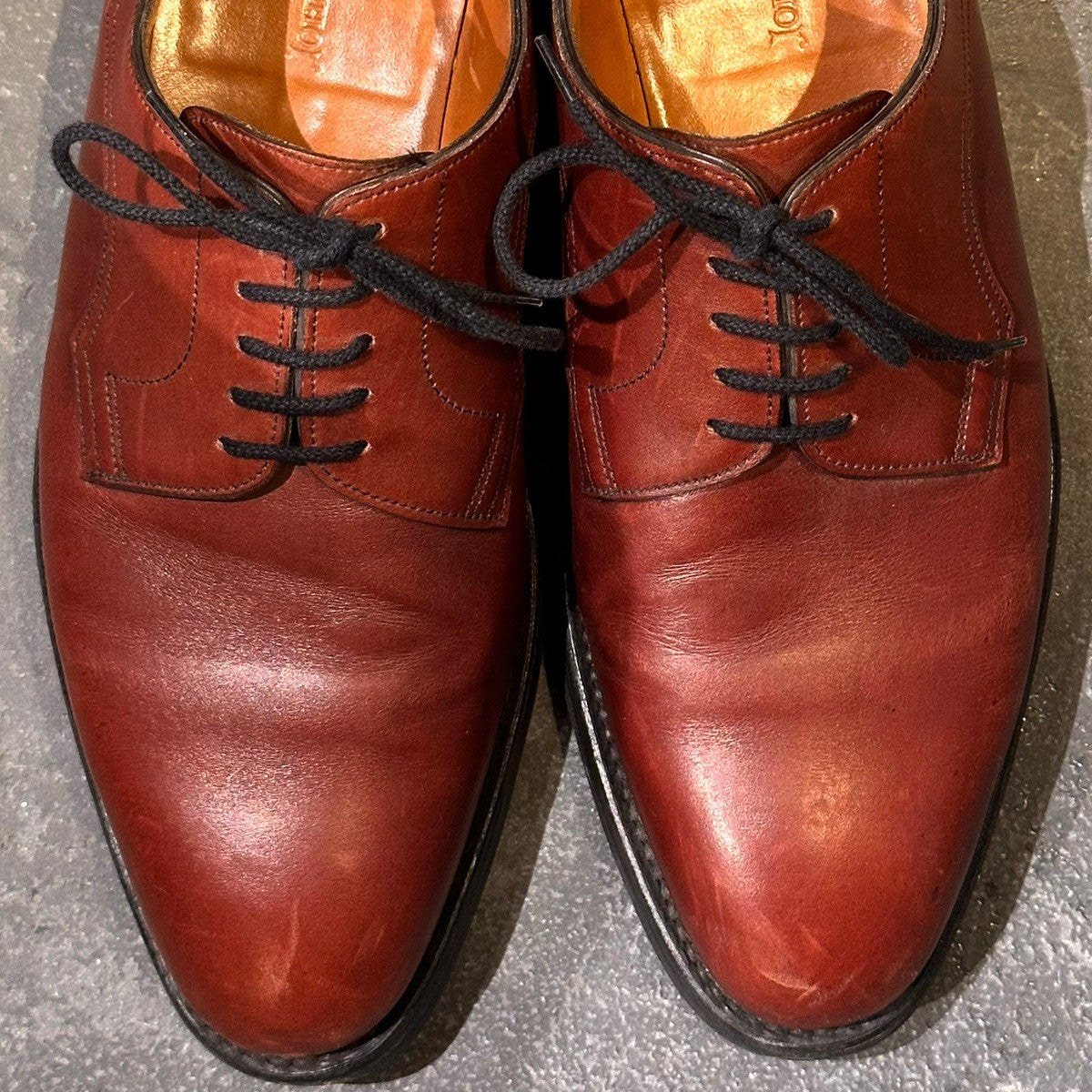 【JOHN LOBB】ジョンロブ ドレイク プレーントゥ ダービー Sスタンプ カーフ バーガンディ サイズUK6.5E 8695ラスト