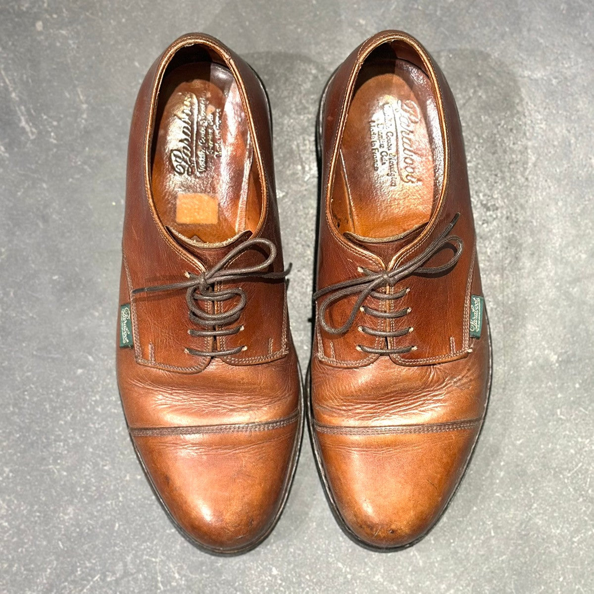 【Paraboot】パラブーツ ストレートチップ 537 アゼイ カーフ ブラウン  サイズ 8.5