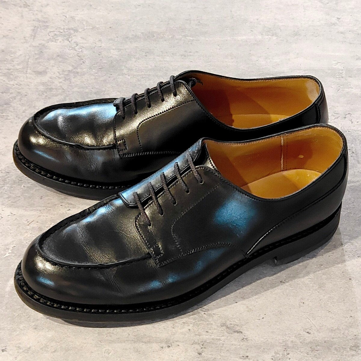 【J.M.WESTON】ジェイエムウエストン 641 Uチップ ボックスカーフ ブラック サイズUK7D 31ラスト