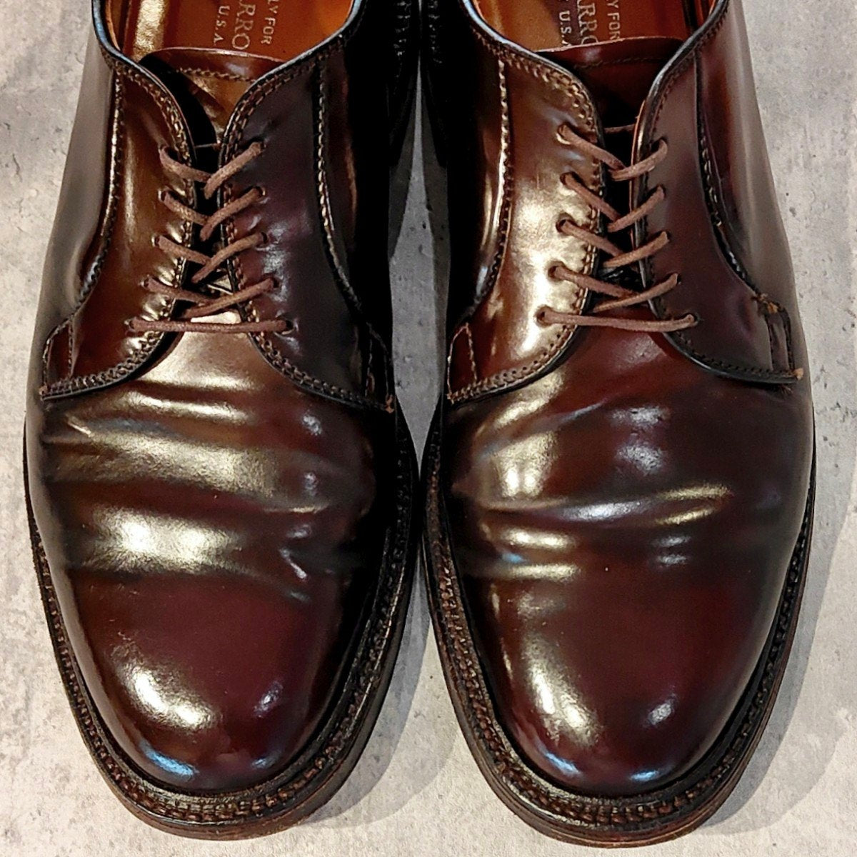 【ALDEN】オールデン 990 プレーントゥ コードバン ダークバーガンディ サイズ US6.5D バリーラスト 参考定価￥236,500-