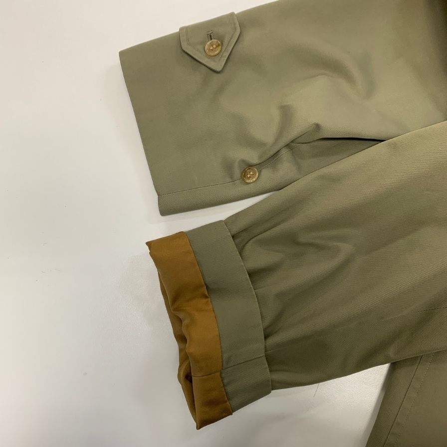 【Burberry】バーバリー バルカラーコート 旧タグ ライナー付き カーキ メンズ サイズ160