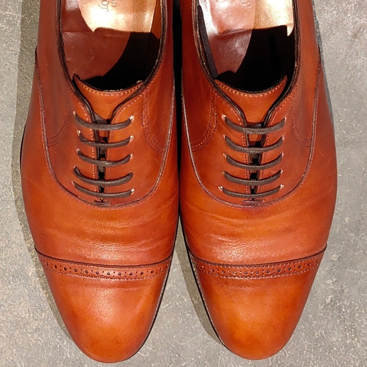 極美品【JOHN LOBB】ジョンロブ フィリップ2 クォーターブローグ ミスティカーフ チェスナット サイズUK6.5E 7000ラスト 参考定価￥332,200-