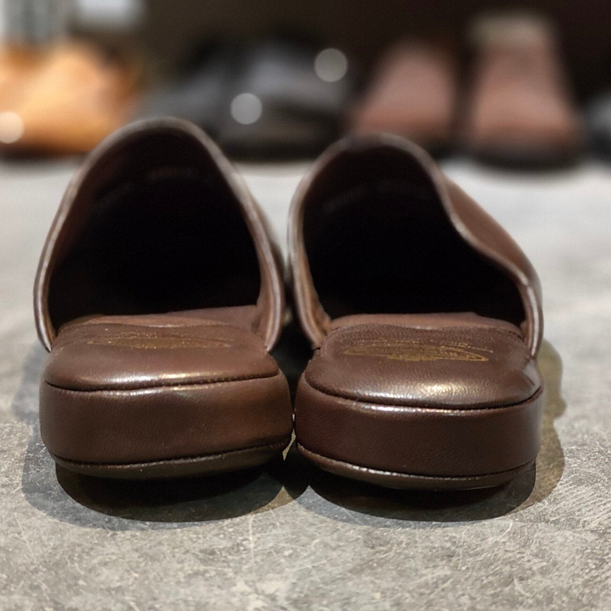 新品未使用【Church's】チャーチ アラン スリッパ ルームシューズ 4都市 カーフ ブラウン サイズUK9F