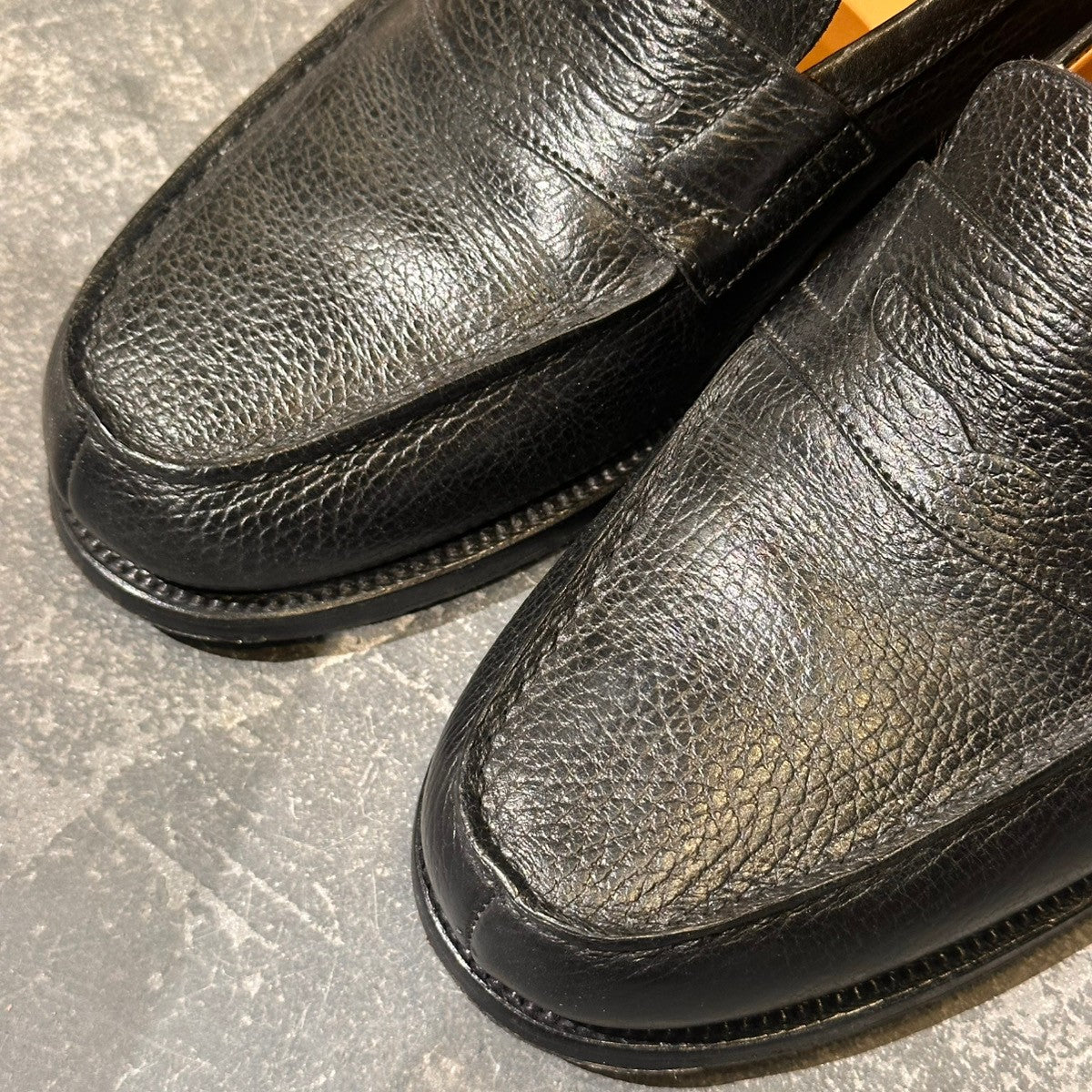 美品【J.M. WESTON】ジェイエムウエストン 180 シグニチャーローファー シボレザー ブラック サイズUK6.5D 41ラスト