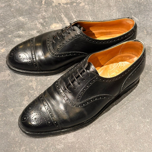 【FOSTER&SON】フォスター&サン 297 セミブローグ カーフ ブラック サイズUK6.5E