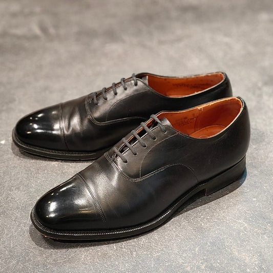 希少 極美品 【Church's】チャーチ コンサル 3都市 ストレートチップ カーフ ブラック サイズ UK60E 73ラスト 参考定価定価￥181,500-
