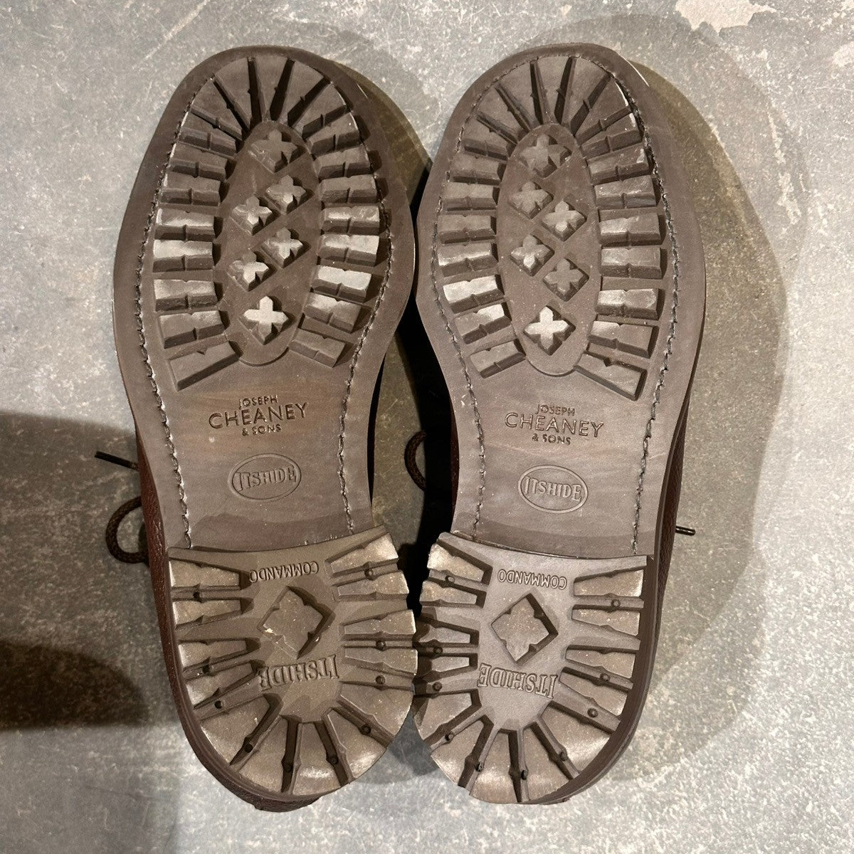 【JOSEPH CHEANEY】ジョセフチーニー マルバーンC プレーントゥ グレインレザー ダークブラウン サイズUK7