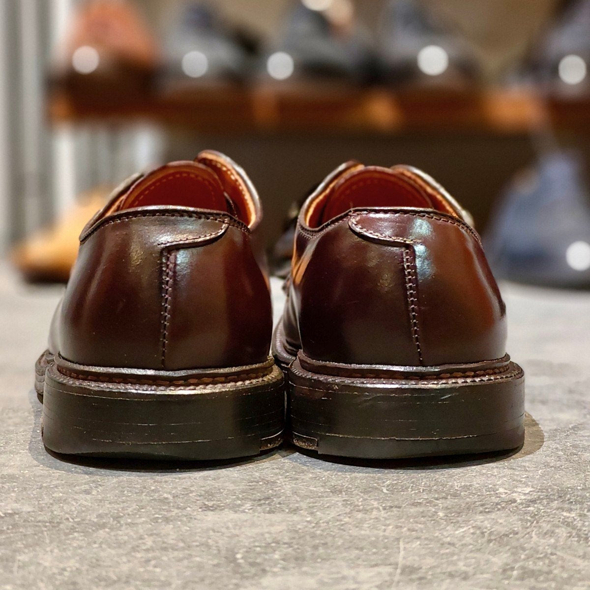 極美品【ALDEN】オールデン 990 プレーントゥ コードバン ダークバーガンディ サイズ US7D バリーラスト 参考定価 ￥220,000-