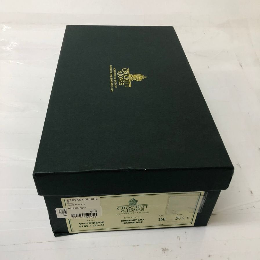 【CROCKETT&JONES】クロケット&ジョーンズ 6105 ウェイブリッジ ウイングチップ カーフ バーガンディ UK5.5E 360ラスト メンズ WEYBRIDGE