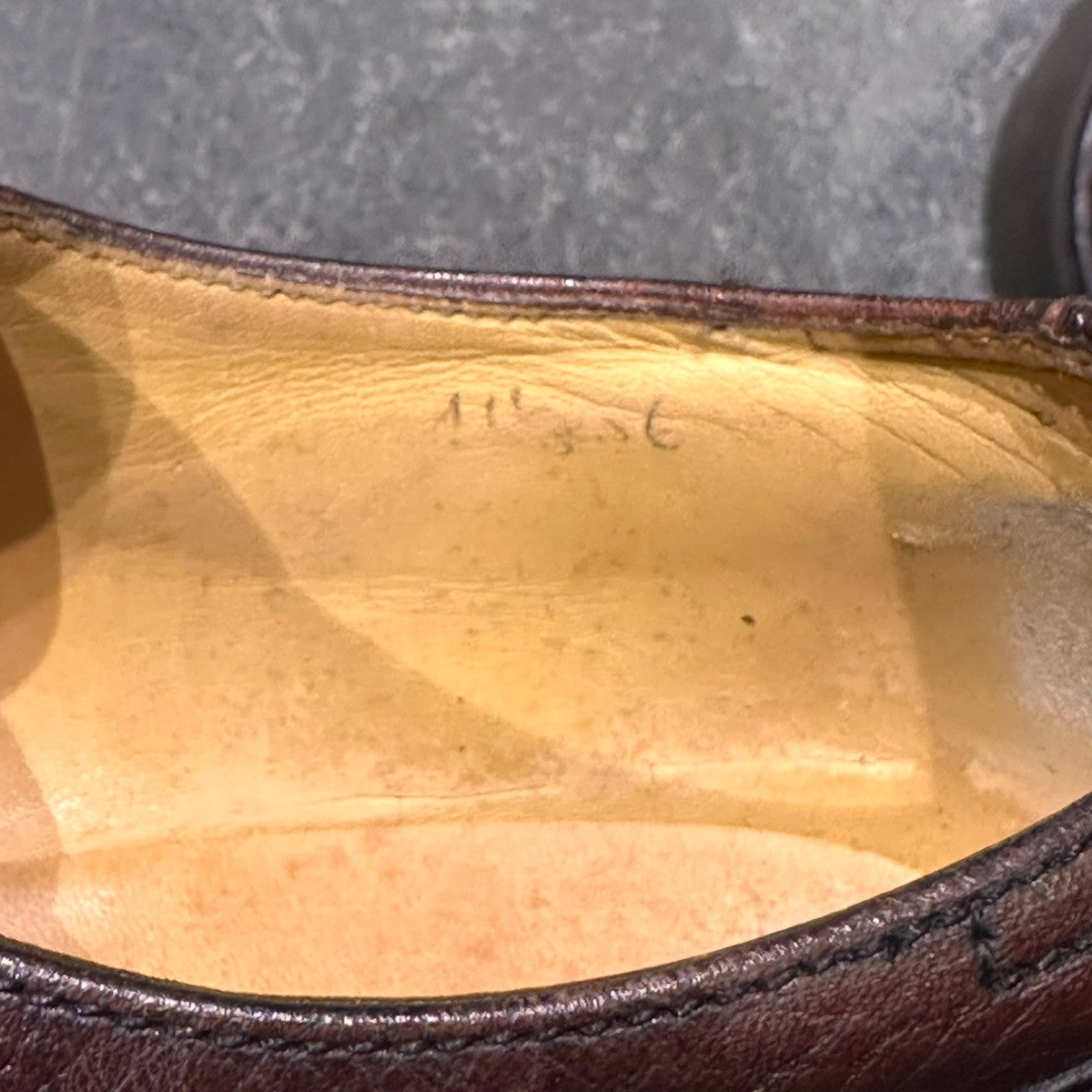 【JOHNLOBB】ジョンロブ ウゼス Uチップ グレインレザー ダークブラウン サイズUK6相当