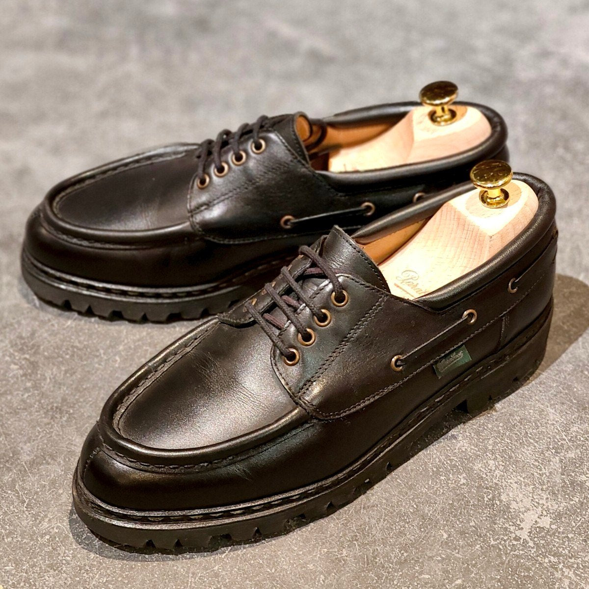 極美品 【Paraboot】パラブーツ シメイ Ｕチップ カーフ ブラック サイズ UK7.5 参考定価￥101,200-