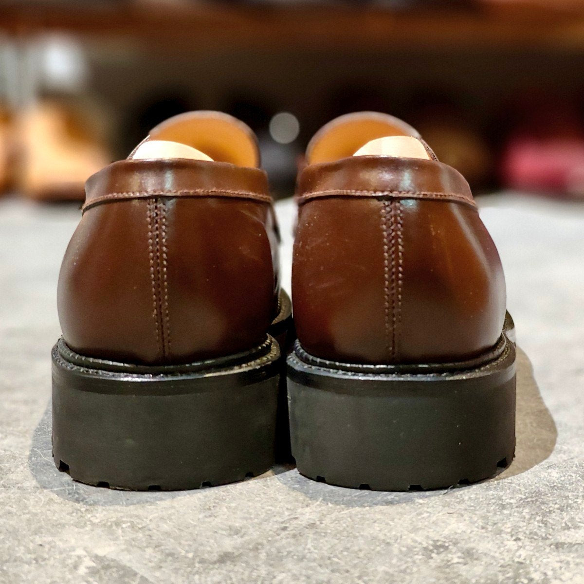 使用数回【J.M.WESTON】ジェイエムウエストン 180 シグニチャーローファー コマンド ダークブラウン レディース UK7D 82ラスト 参考定価￥156,200-