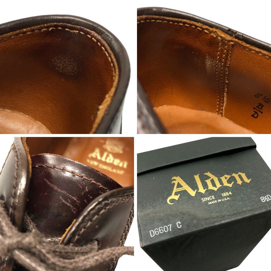 【ALDEN】オールデン Conformal Shoe Store別注 D6607C NST Uチップ コードバン  ダークバーガンディ サイズ US8.5D バリーラスト