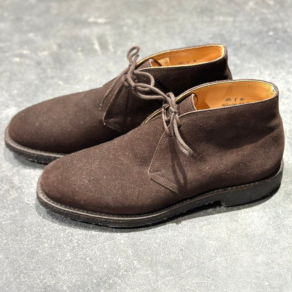 美品【Church's】チャーチ ライダー 4都市 スエード クレープソール ブラウン サイズUK85F 81ラスト