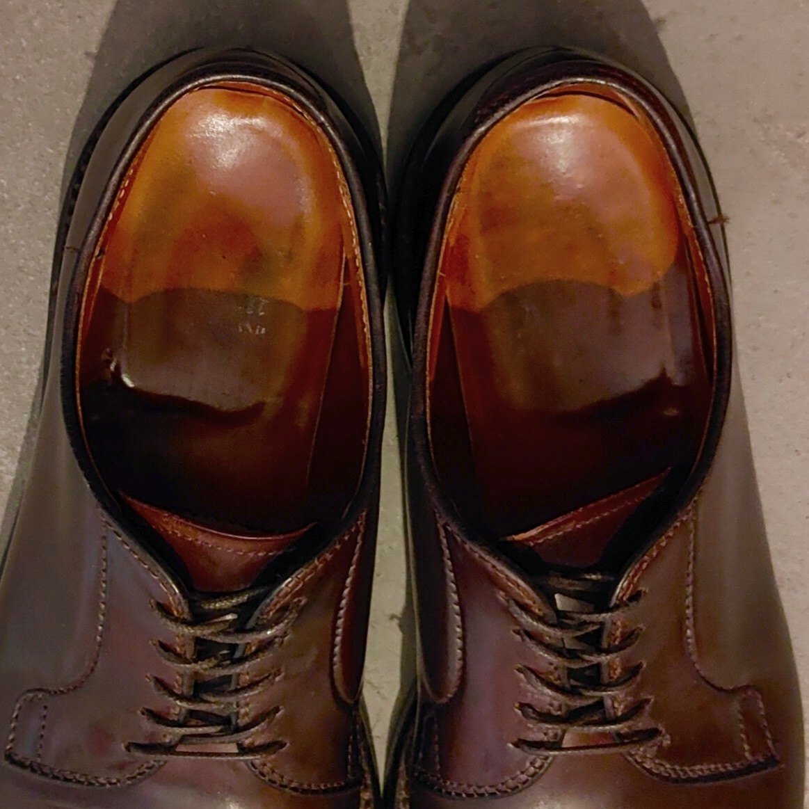 オールデンalden コードバン 990 US7 バーガンディ 美品” ALDEN（オールデン）990 コードバン プレーントゥシューズ