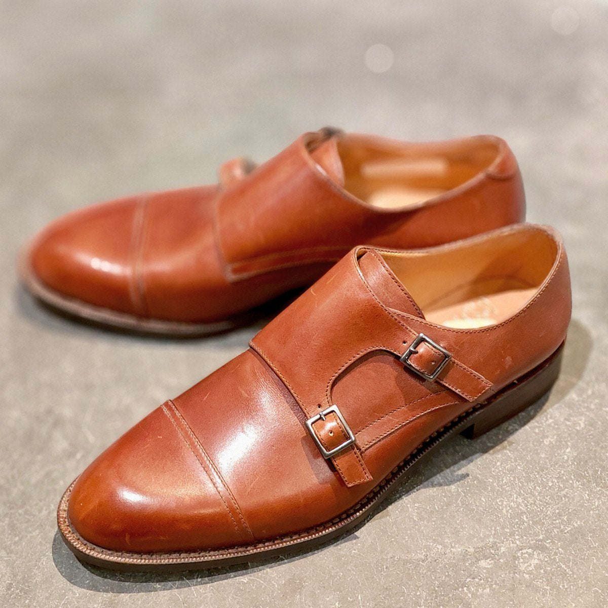 新品未使用【Paraboot】パラブーツ ヴィニー ダブルモンク カーフ ブラウン サイズ UK8