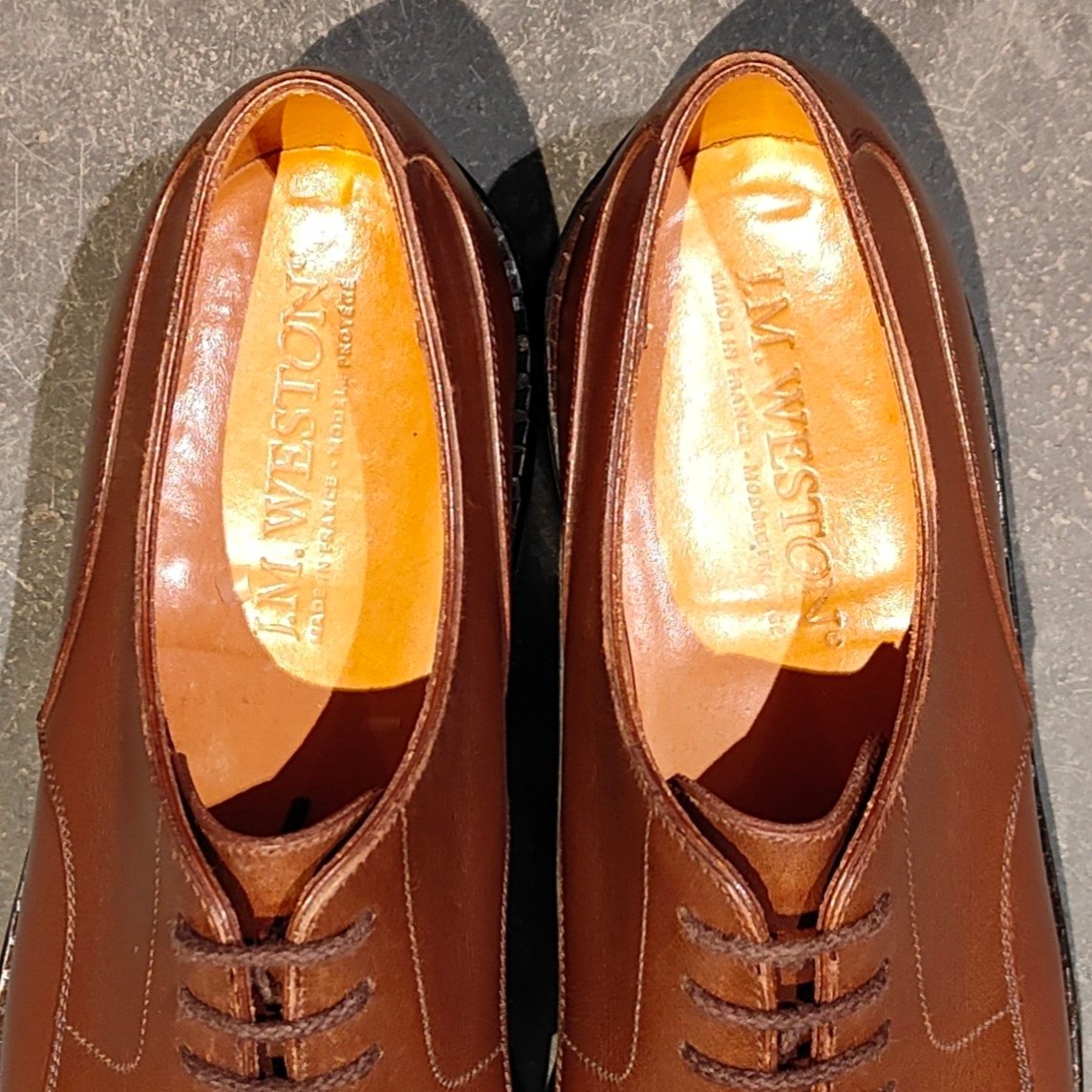 希少 極美品 【J.M.WESTON】ジェイエムウエストン 641 ゴルフ Uチップ ロシアンカーフ タンブラウン サイズ UK5C 31ラスト 参考定価￥209,000-