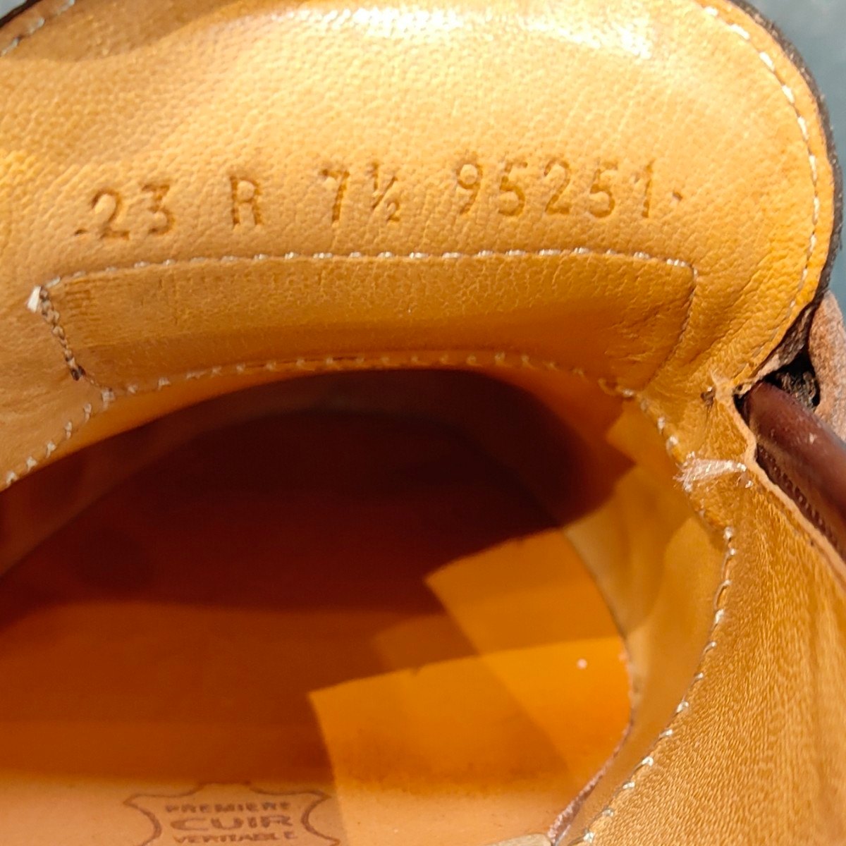使用数回【Paraboot】パラブーツ ランス コインローファー リスレザー カフェ サイズUK7.5 定価￥94,600-
