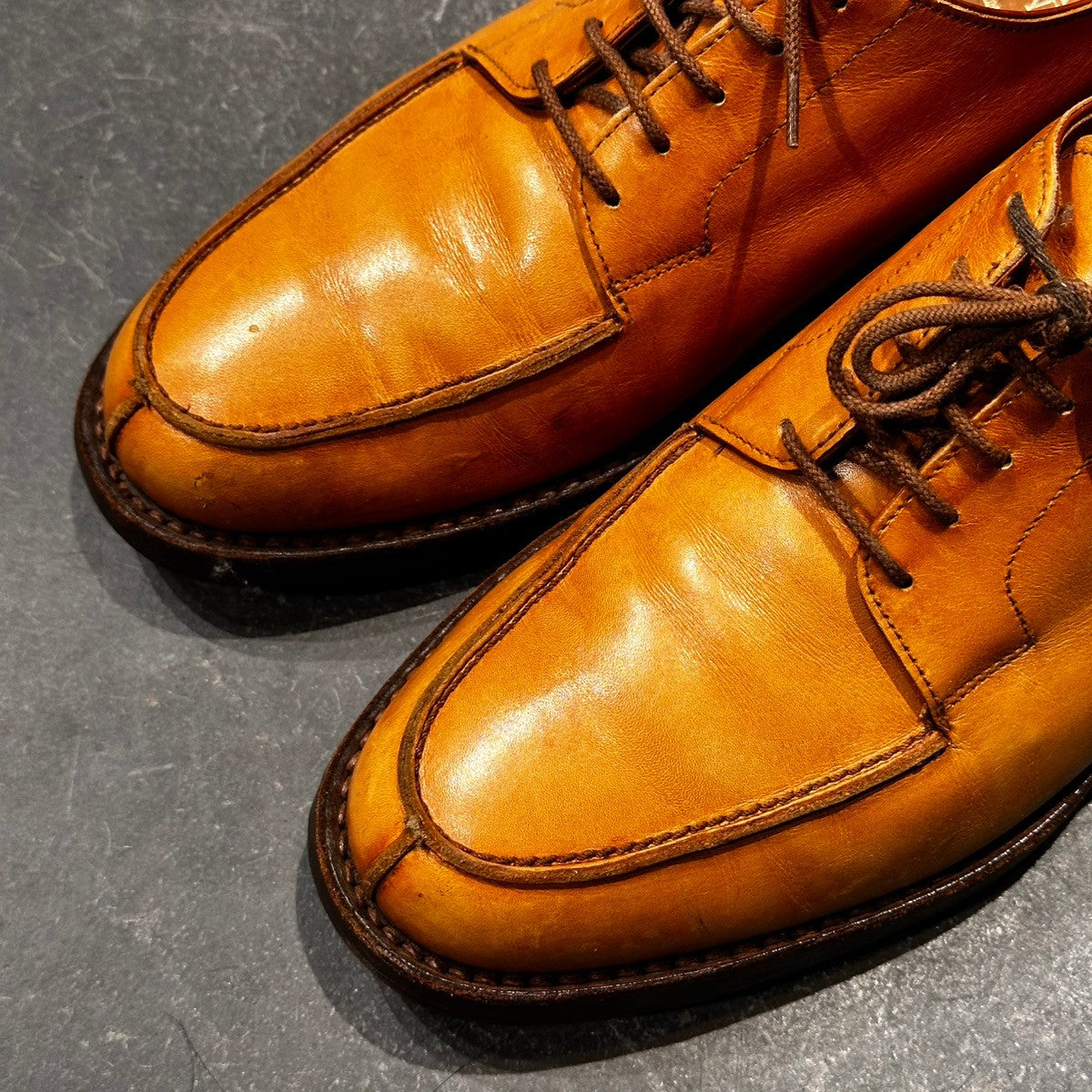 【着用1回】クロケット＆ジョーンズ モールトン 6.5 CROCKETT&JONES】クロケット&ジョーンズ Uチップ モールトン