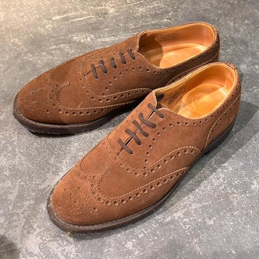 【Church's】チャーチ フェアフィールド ウイングチップ クレープソール 4都市 スエード ブラウン サイズUK80F 81ラスト