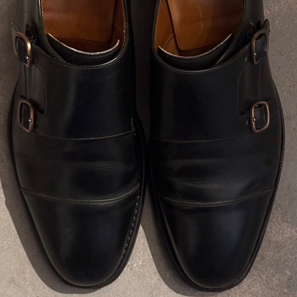 【Church's】チャーチ カウズ COWES ダブルモンク カーフ ブラック サイズUK75F 173ラスト