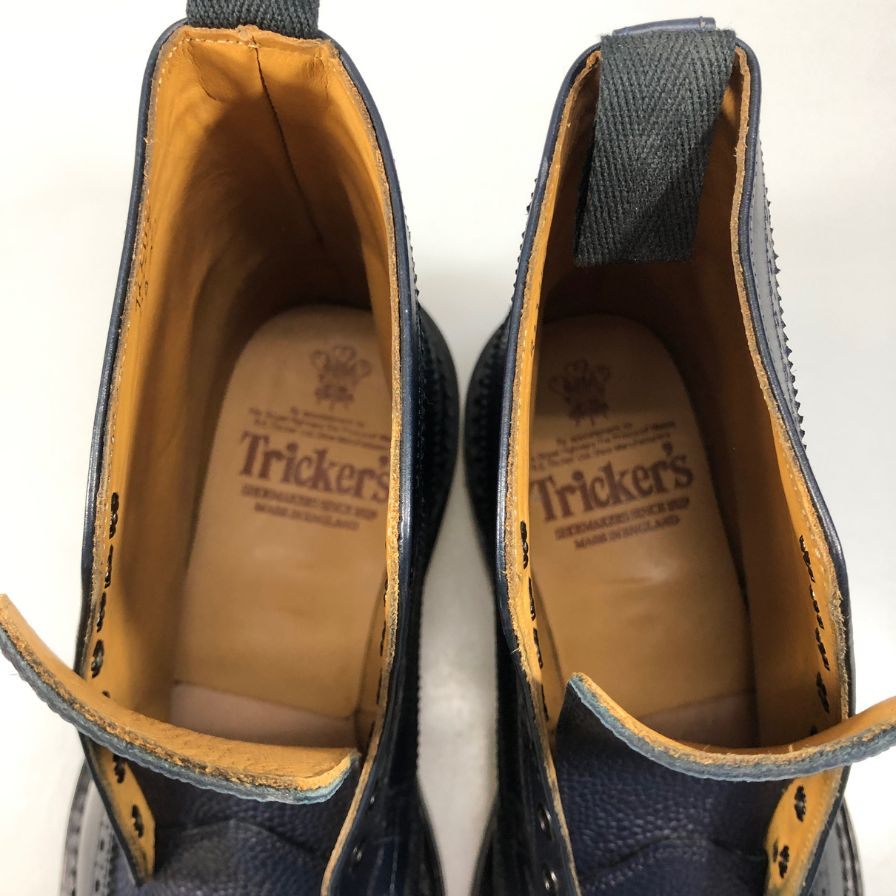 【Tricker’ｓ】トリッカーズ カントリーブーツ モールトン グレインレザー ウイングチップ 922116 M7819 ネイビー UK8