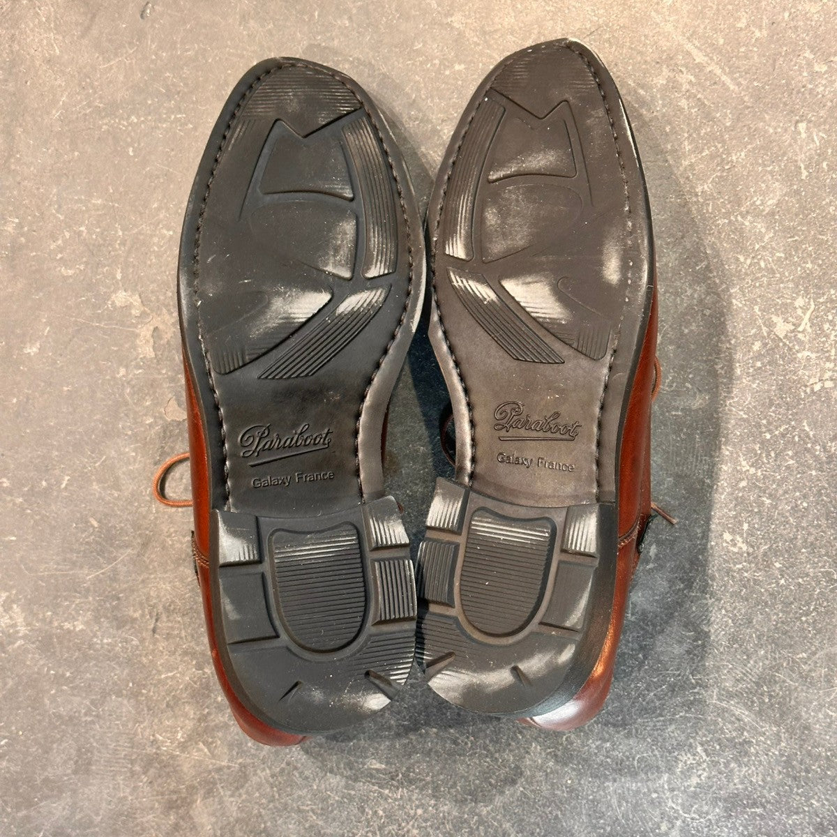 【PARABOOT】パラブーツ 6076 プレーントゥ カーフ ブラウン サイズUK7.5