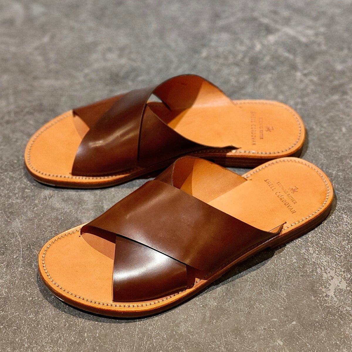 使用数回【LUDWIG REITER】ルーディックライター サンダル 1137 ホーウィン コードバン ブラウン サイズ40