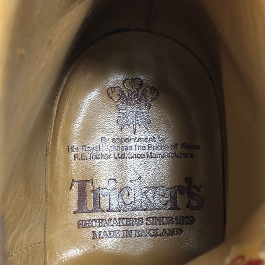 【Tricker`s】トリッカーズ M2508 ブーツ カーフ ベージュ サイズ UK7.5 ラスト