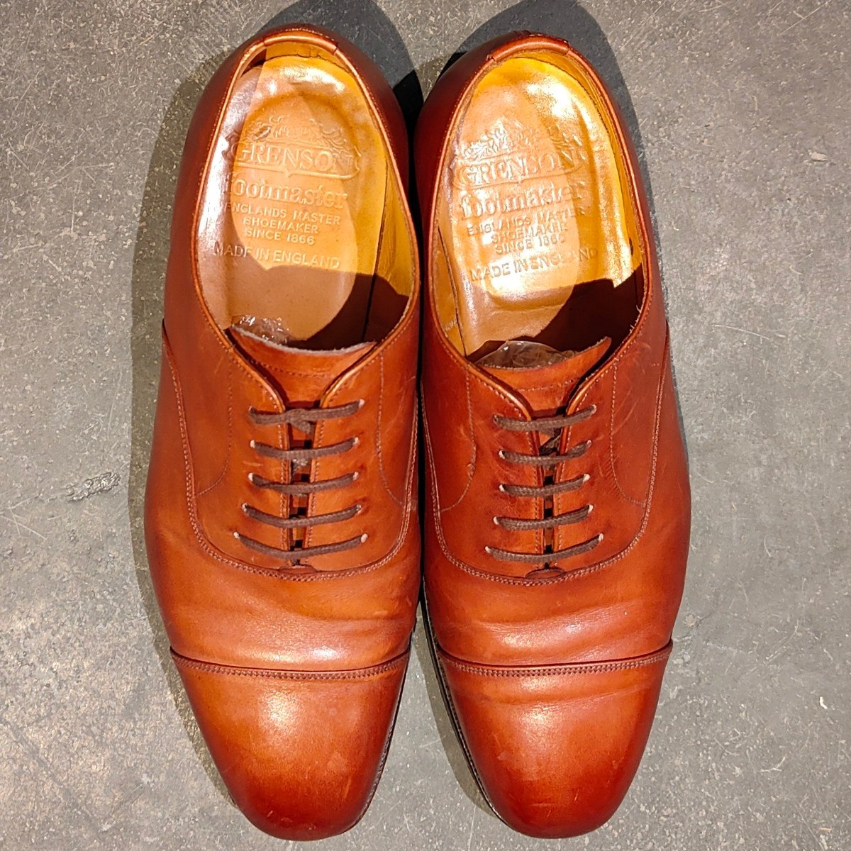 GRENSON】グレンソン ストレートチップ カーフ ブラウン サイズUK6.5F