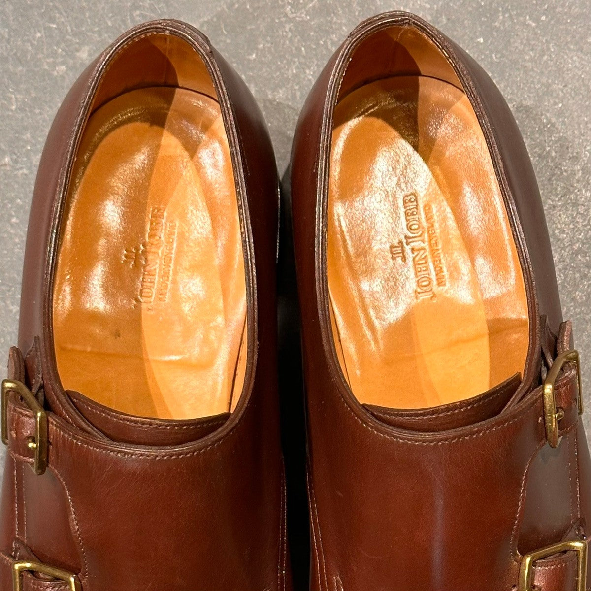 美品【JOHN LOBB】ジョンロブ ウィリアム ダブルモンク カーフ ブラウン サイズUK6E 9795Rラスト