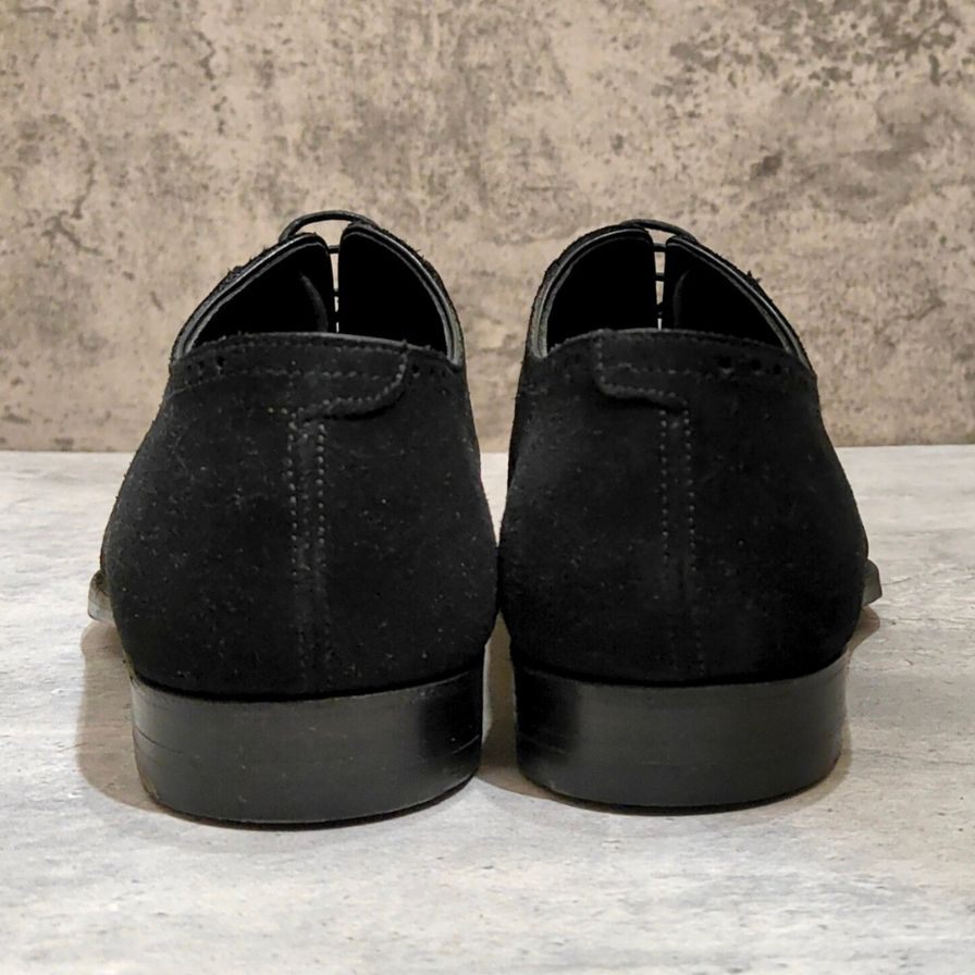 【CROCKETT&JONES】クロケット＆ジョーンズ ポールスミス別注 パンチドキャップトゥ アデレード スエード ブラック サイズUK7E