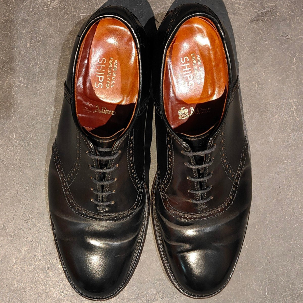 美品【ALDEN】オールデン シップス別注 993 サドル コードバン