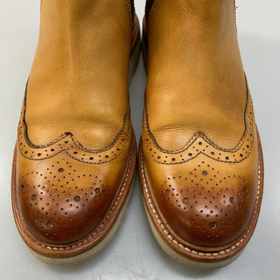 【GRENSON】グレンソン チェルシーブーツ サイドゴア ベージュ系 メンズ サイズ5