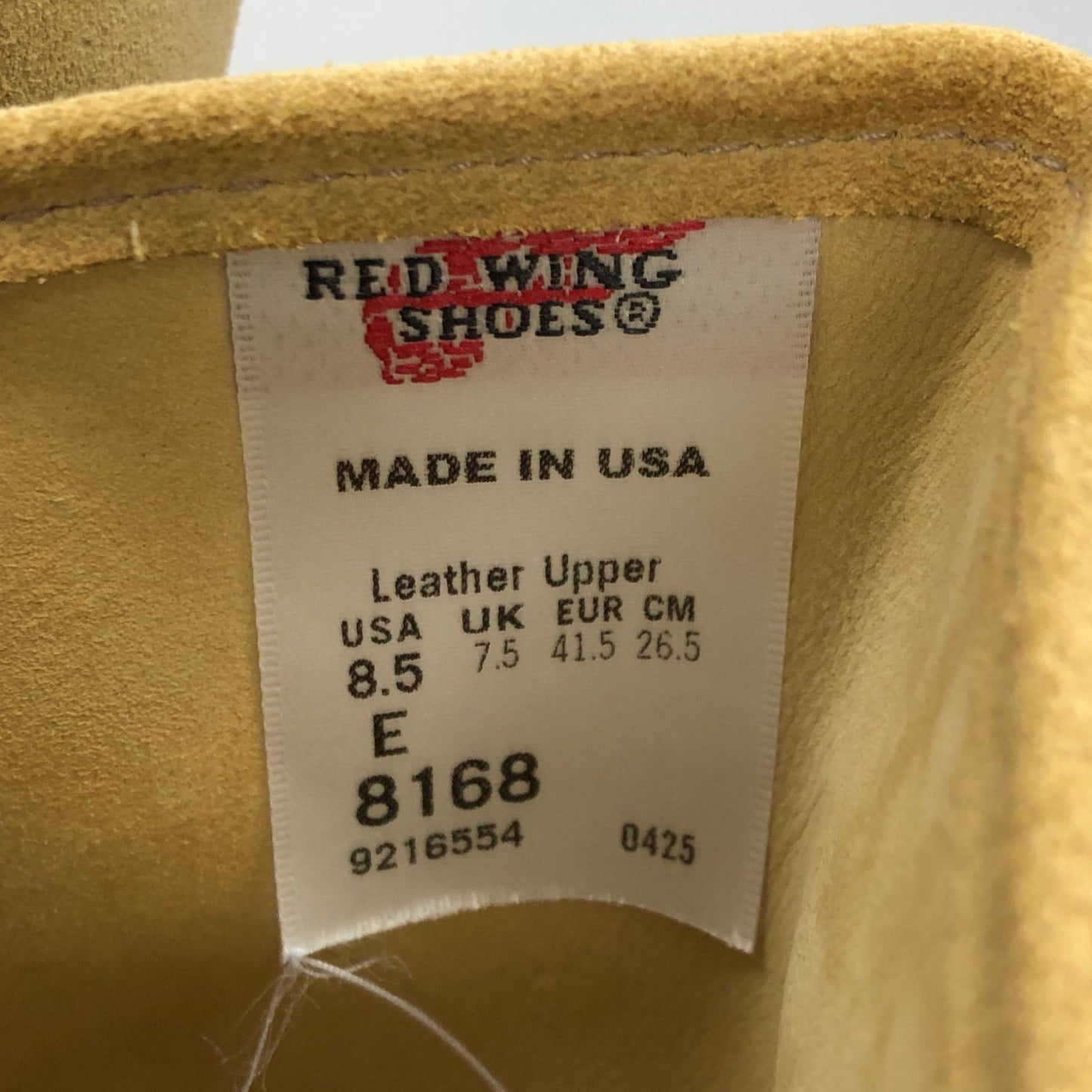 【RED WING】レッドウィング 8168 ブーツ  ブラウン（茶系） サイズ 8.5 ラスト