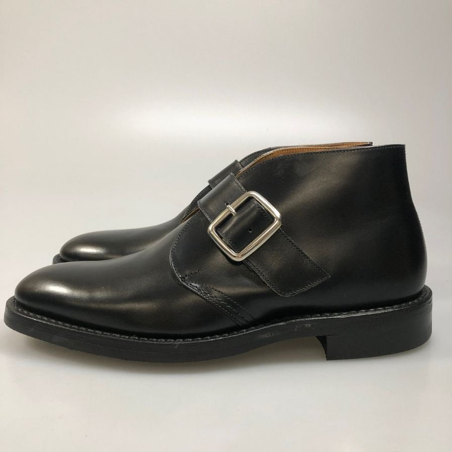 【Tricker's】トリッカーズ M7403 シングルモンク メンズ サイズ 7 ハーフ ブラック