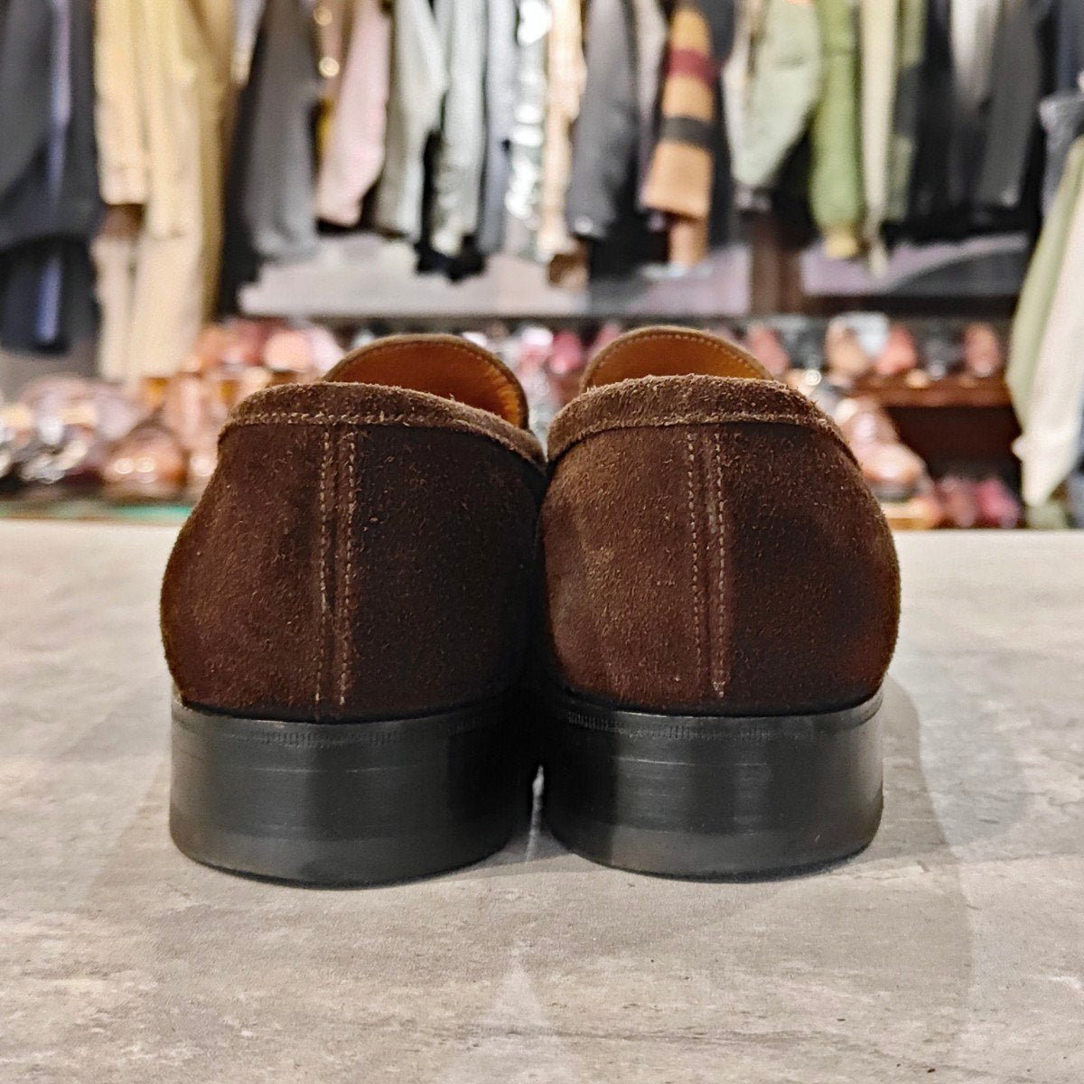 極美品【J.M.WESTON】ジェイエムウエストン ウエストンヴィンテージ 180 シグニチャーローファー スエード ブラウン レディース サイズUK5B 82ラスト