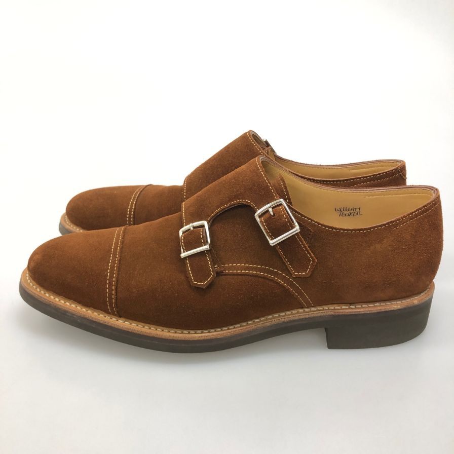 【JOHN LOBB】ジョンロブ レザーシューズ ダブルモンク ウィリアム スエード ブラウン メンズ サイズUK7E 9795ラスト William