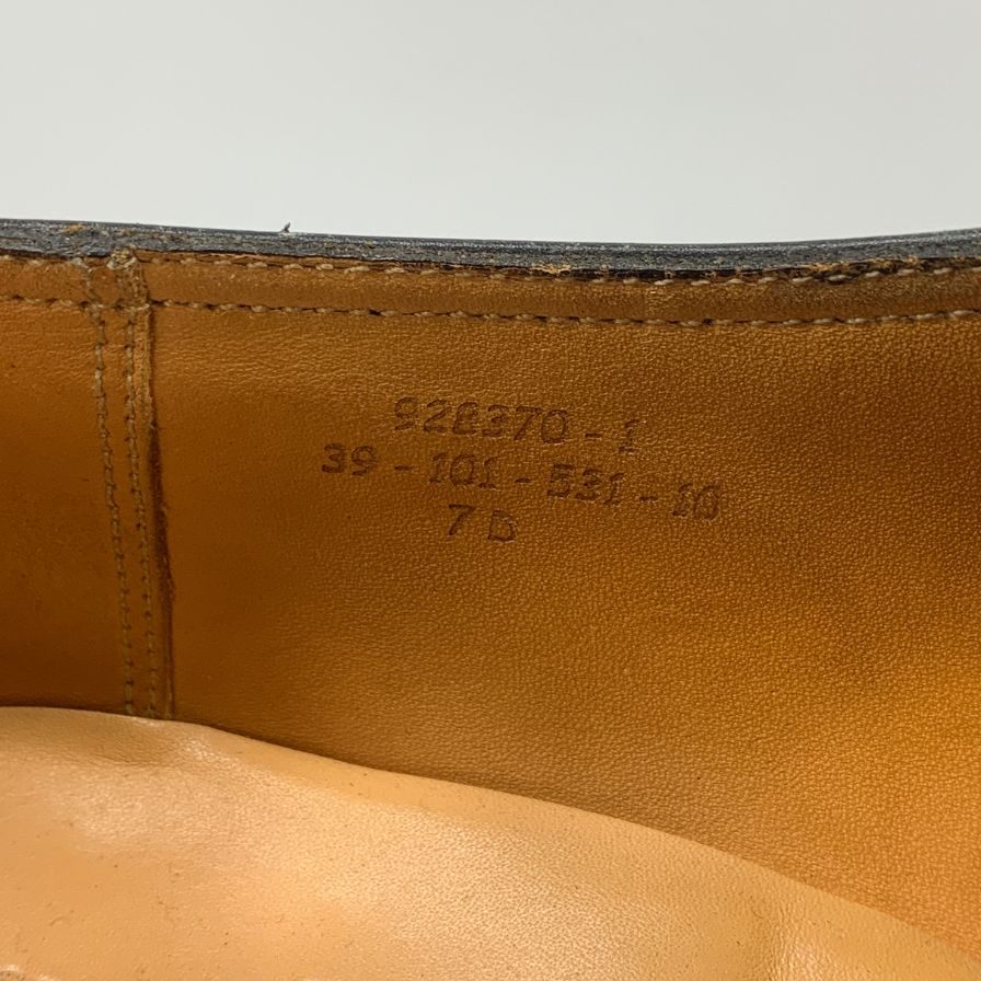 【J.M.WESTON】ジェイエムウエストン ウエストンヴィンテージ レザーシューズ シングルモンク プレーントゥ カーフ ブラック サイズUK7D