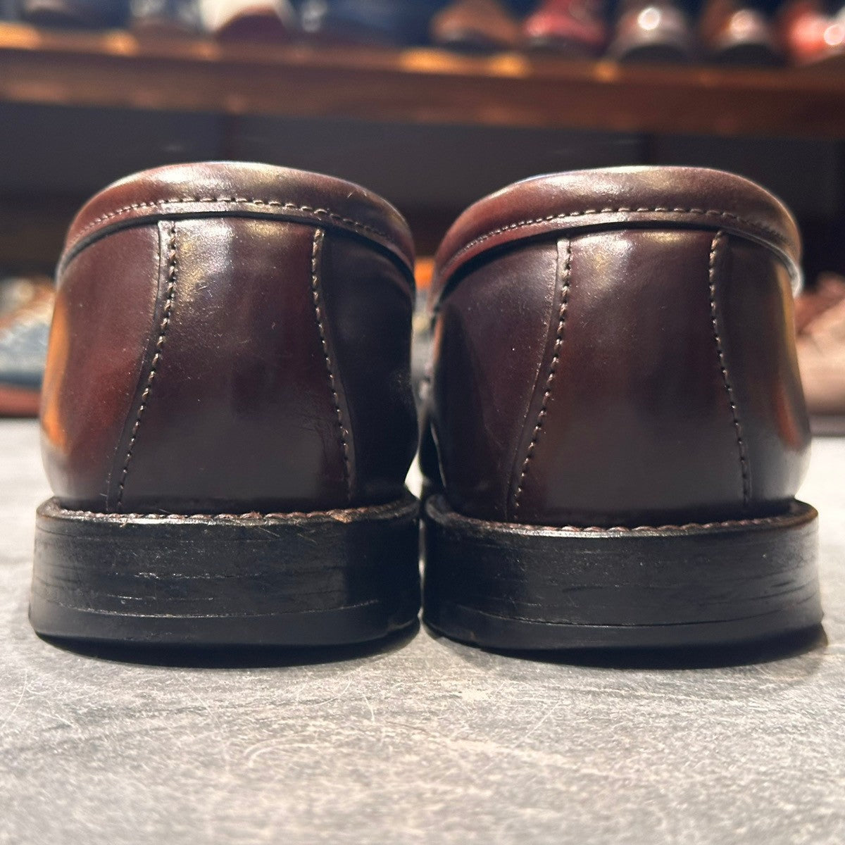 美品【ALDEN】オールデン 986 ペニーローファー コードバン ダークバーガンディ サイズUS9C バンラスト