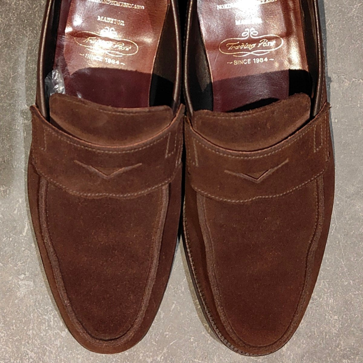 美品【CROCKETT&JONES】クロケット&ジョーンズ トレーディングポスト別注 SELSEY アンラインドローファー ダークブラウン サイズUK7E