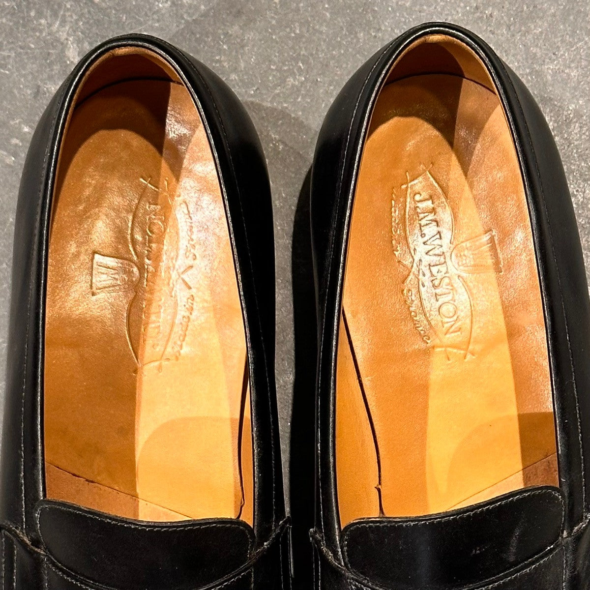 【J.M.WESTON】ジェイエムウエストン 180 シグニチャーローファー ボックスカーフ ブラック サイズUK8.5E 41ラスト