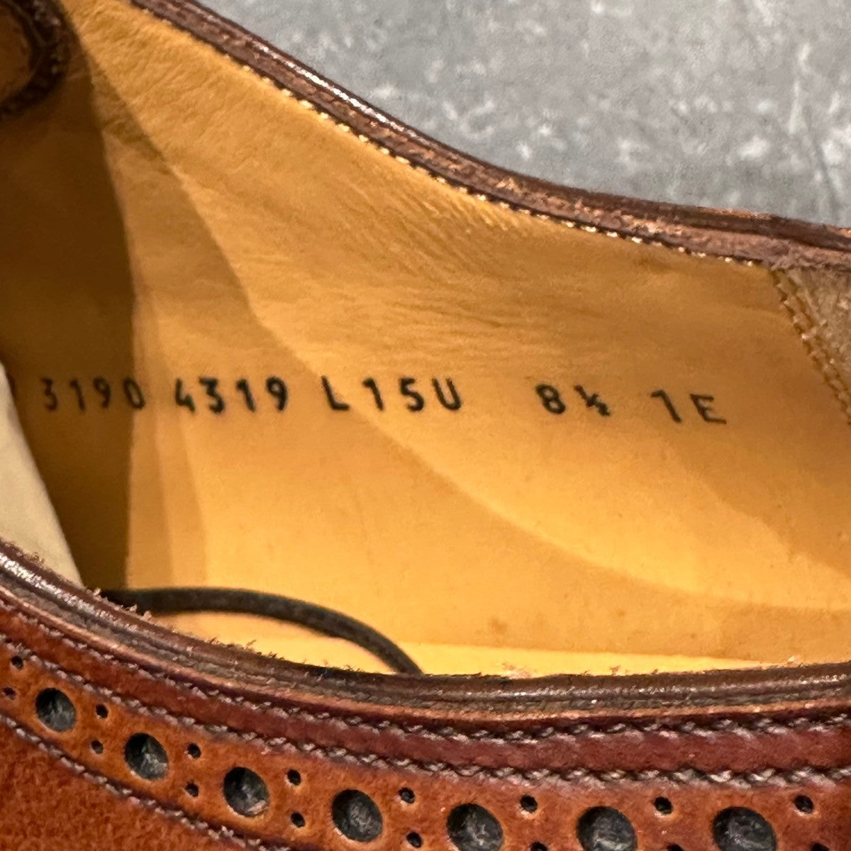 未使用品【Salvatore Ferragamo】サルヴァトーレ フェラガモ 3190 セミブローグ カーフ ブラウン サイズUK8.5D