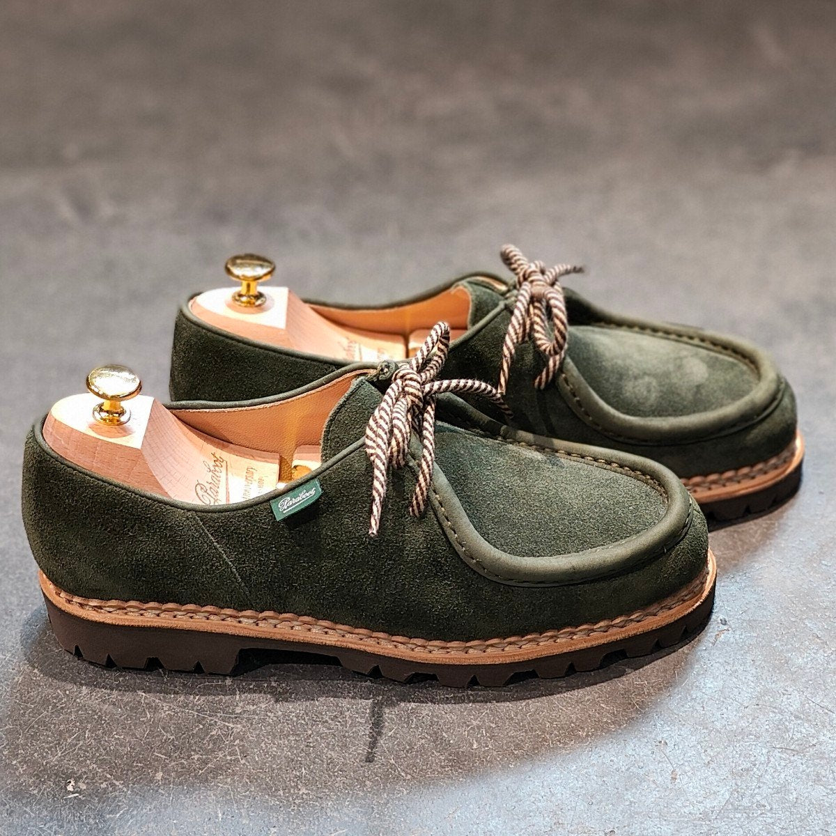 希少 新品未使用【Paraboot】パラブーツ Paraboot OSAKASHOP 10th Anniversary Model ミカエル チロリアン スエード グリーン サイズ EU41.5