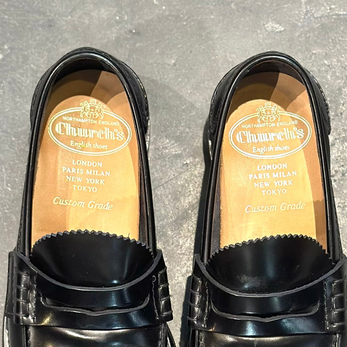 極美品【Church's】チャーチ タンブリッジ 5都市 アンラインド ポリッシュドバインダーカーフ ブラック サイズUK55G 126ラスト