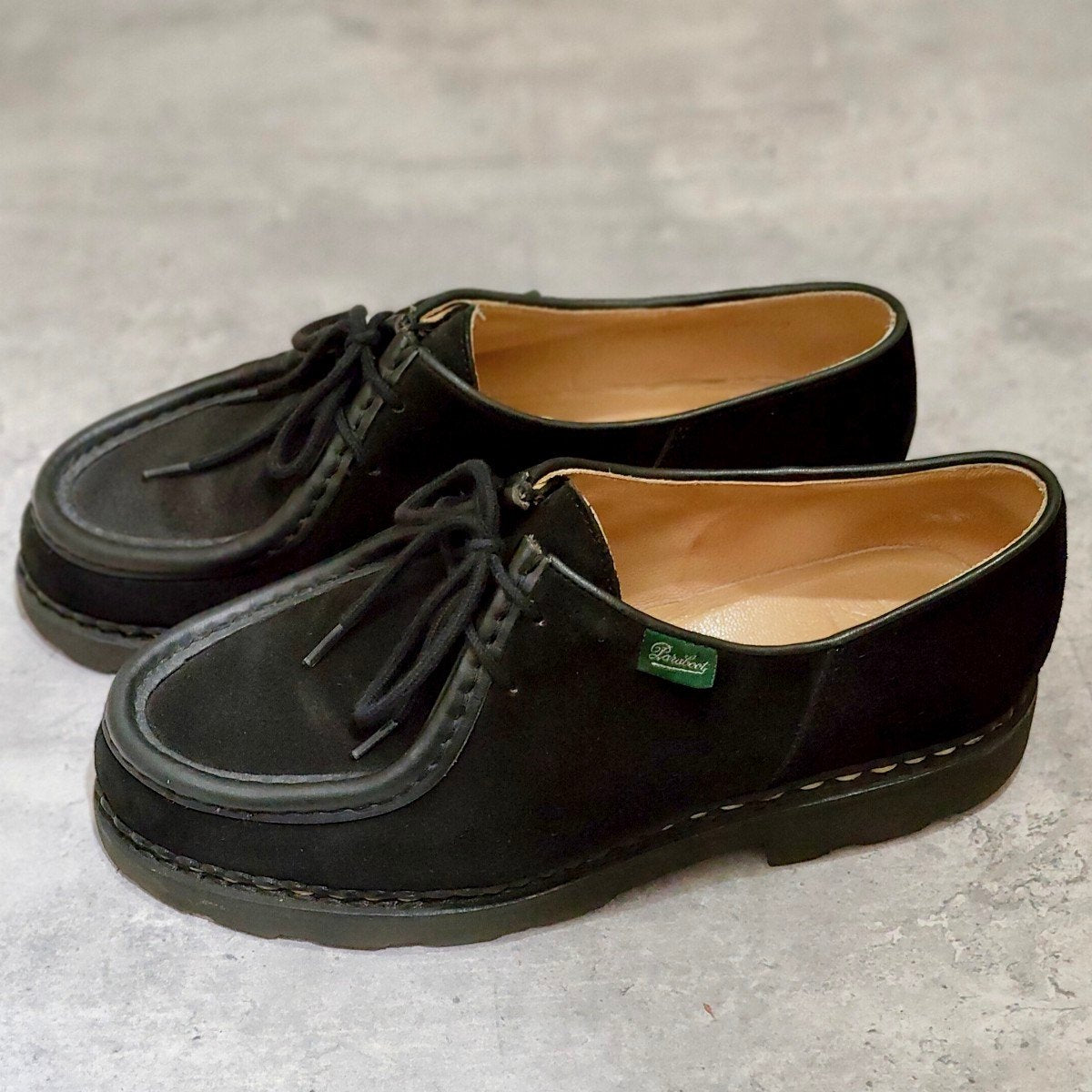 【PARABOOT】パラブーツ ミカエル コンビネーション チロリアン スエード スエード×カーフ ブラック サイズ39