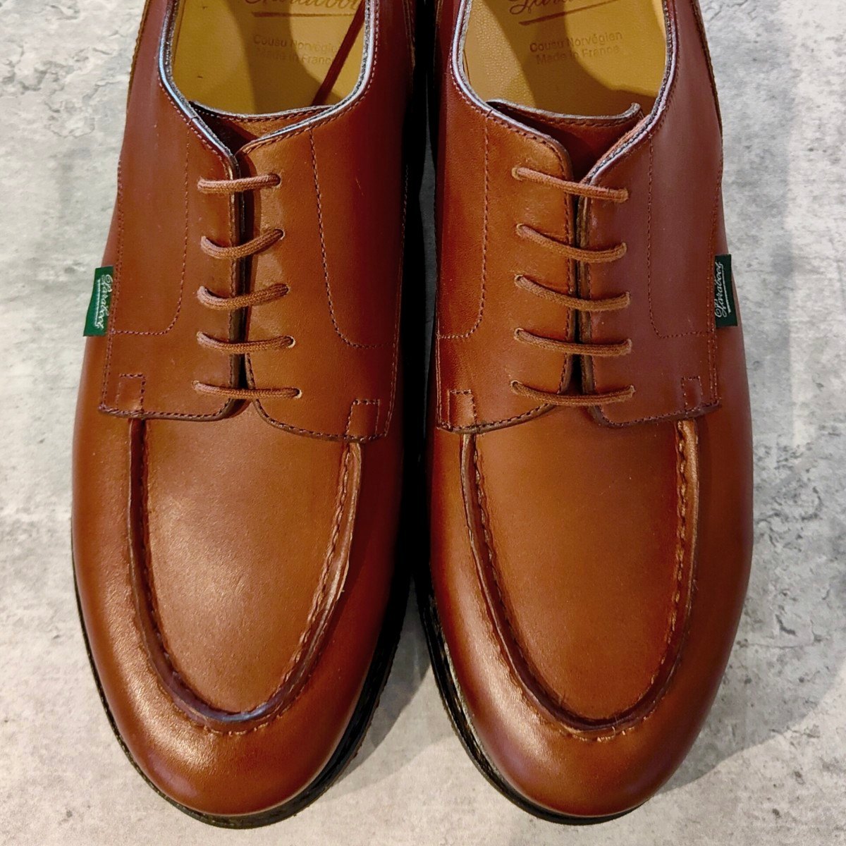 未使用【Paraboot】パラブーツ シャンボード Uチップ リスレザー マロン サイズ UK9.5 参考定価￥110,000-