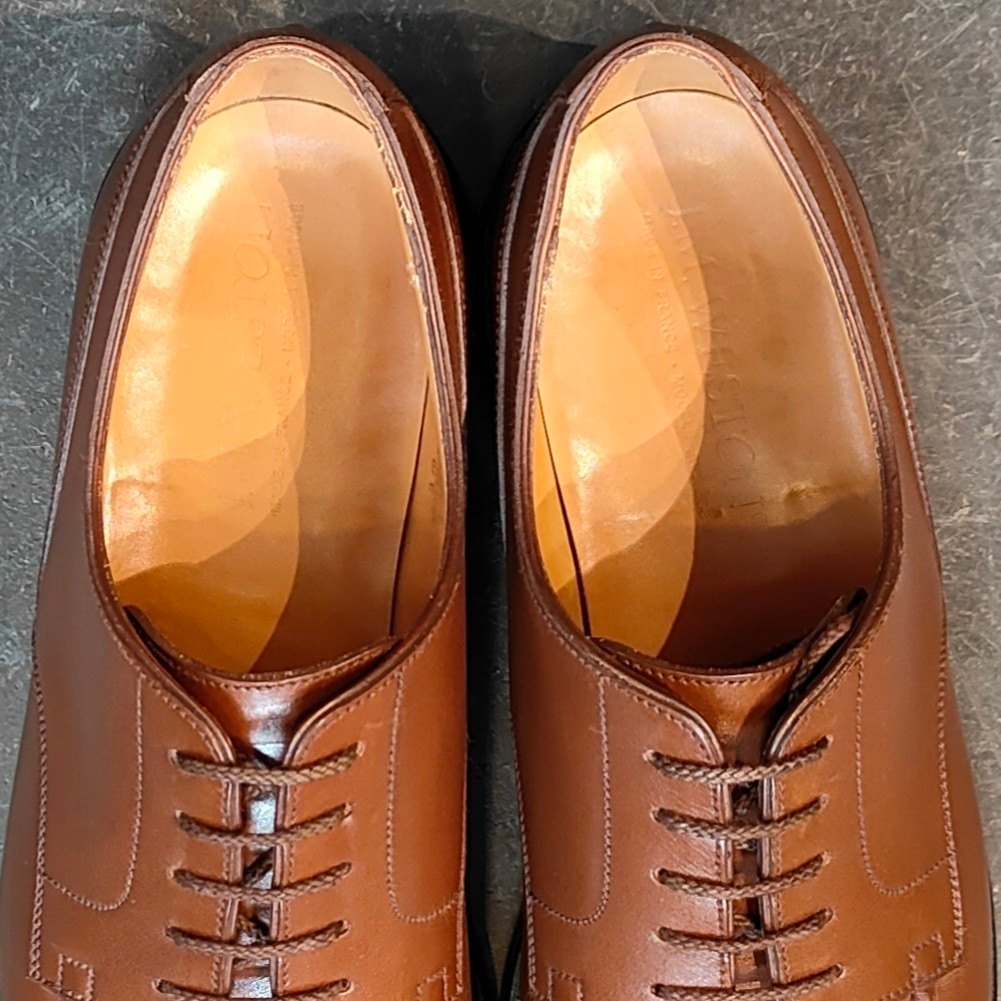 希少 極美品 【J.M.WESTON】ジェイエムウエストン 641 ゴルフ Uチップ ロシアンカーフ タンブラウン サイズ US6.5E 31ラスト 参考定価￥209,000-