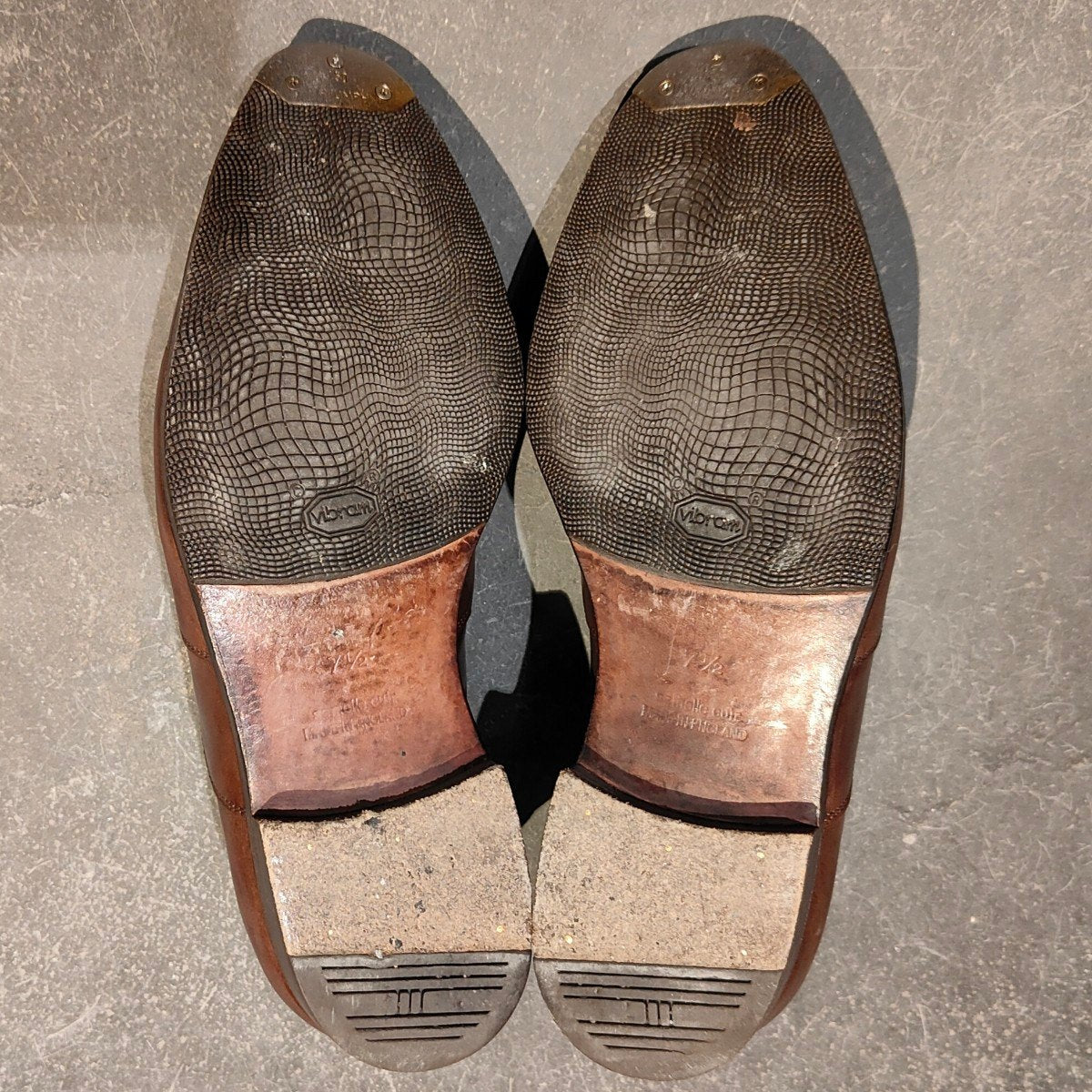 【HERMES】エルメス ジョンロブ製 ウイングチップ ミュージアムカーフ ブラウン サイズUK7.5