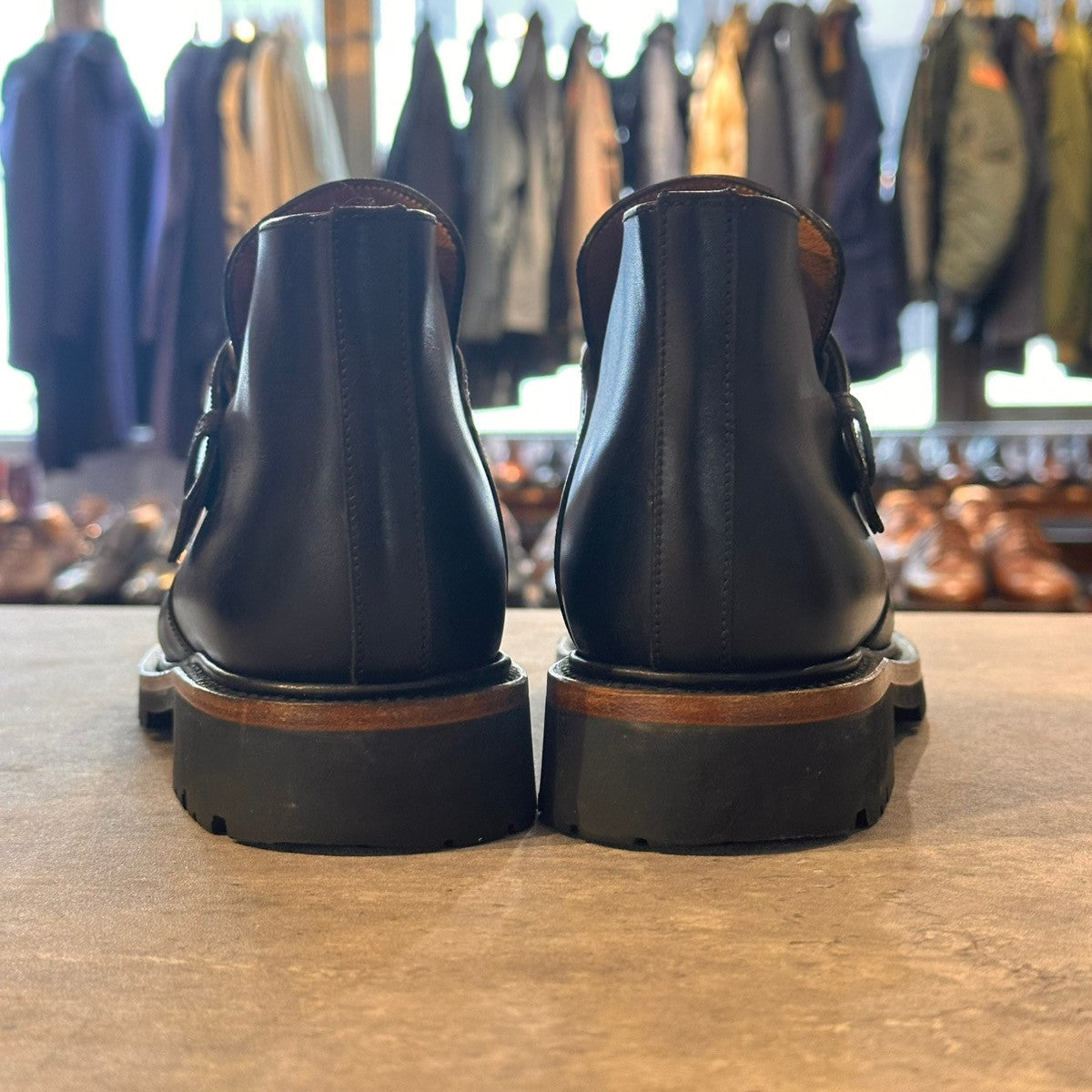 【J.M.WESTON】ジェイエムウエストン 029 シングルモンク ショートブーツ カーフ ブラック サイズ4D
